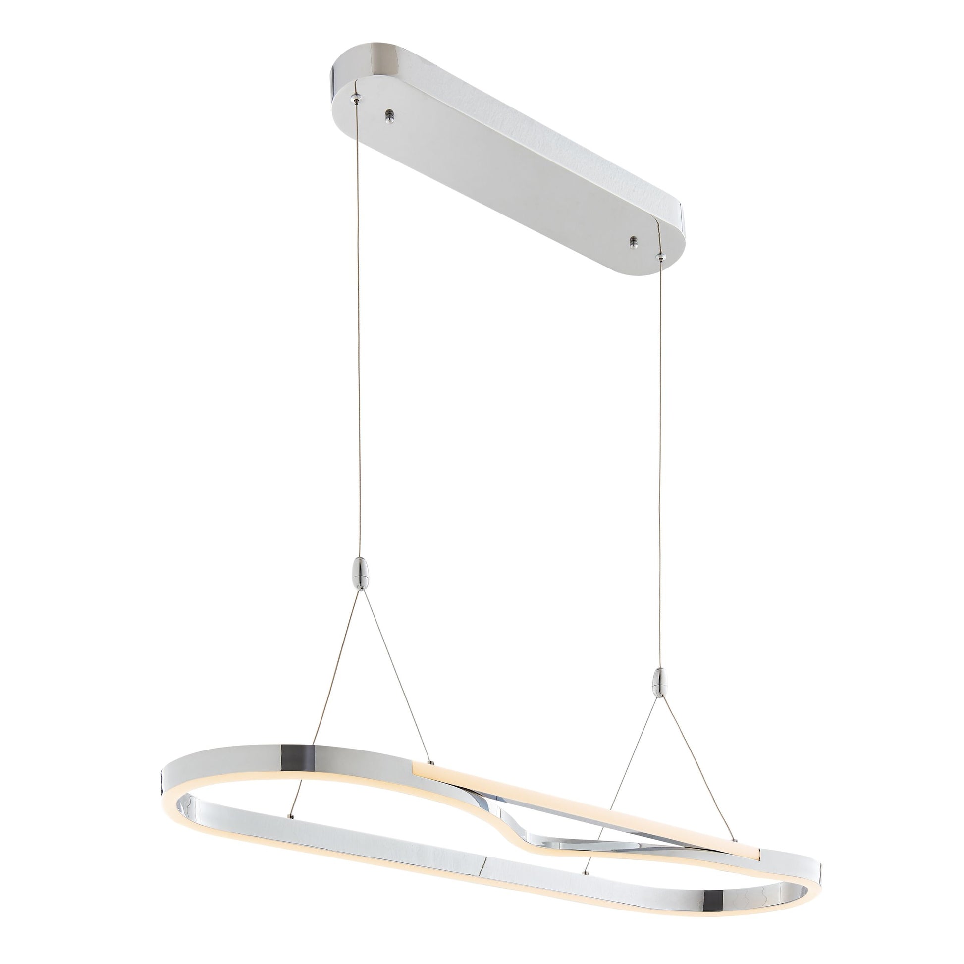 Minsk Single Rectangular Chandelier // Chrome-1
