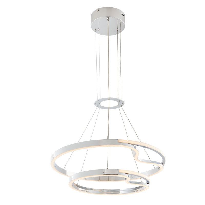 Minsk Double Round Chandelier // Chrome-zoom-
