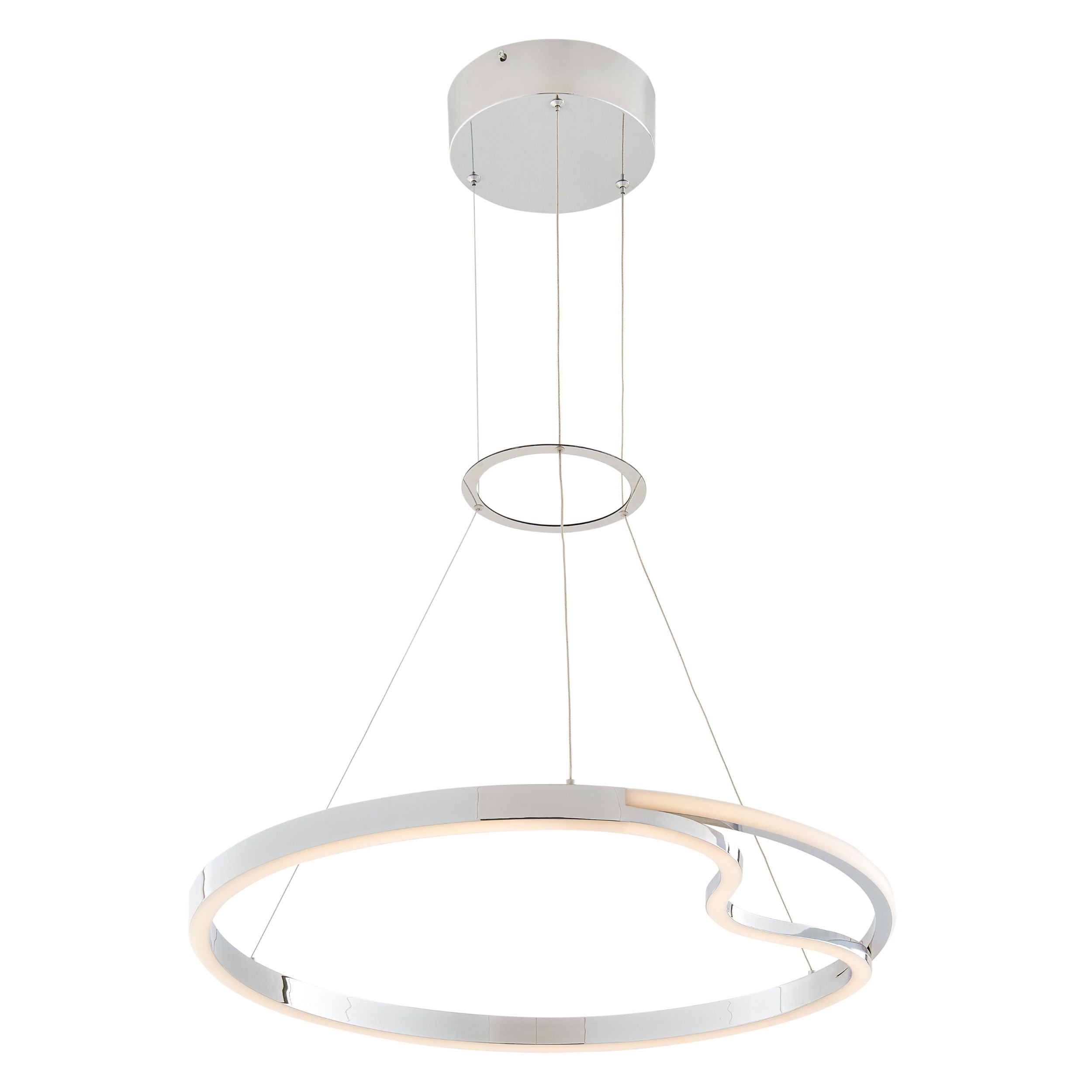 Minsk Single Round Chandelier Chrome