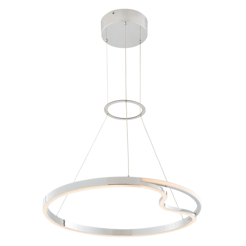 Minsk Single Round Chandelier Chrome-zoom-