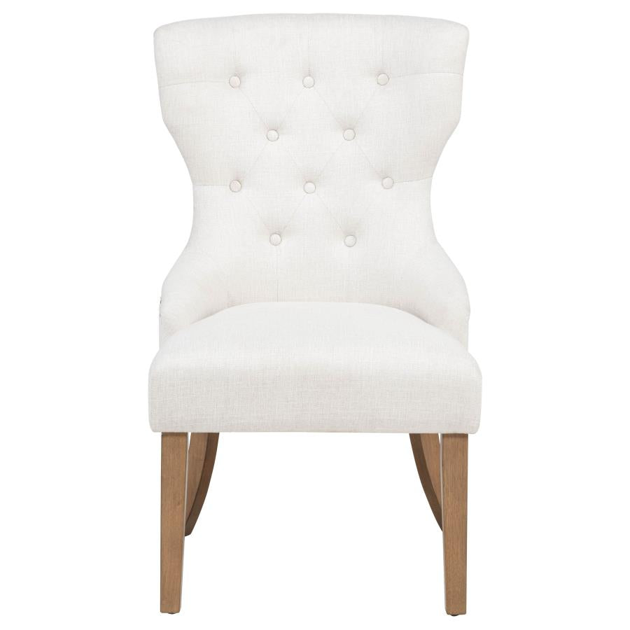 Baney Fabric Upholstered Dining Side Chair Beige and Rustic Grey-zoom-3