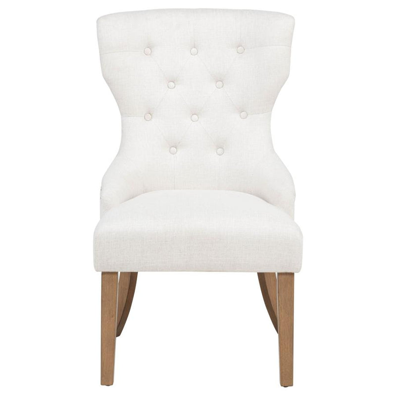 Baney Fabric Upholstered Dining Side Chair Beige and Rustic Grey-zoom-