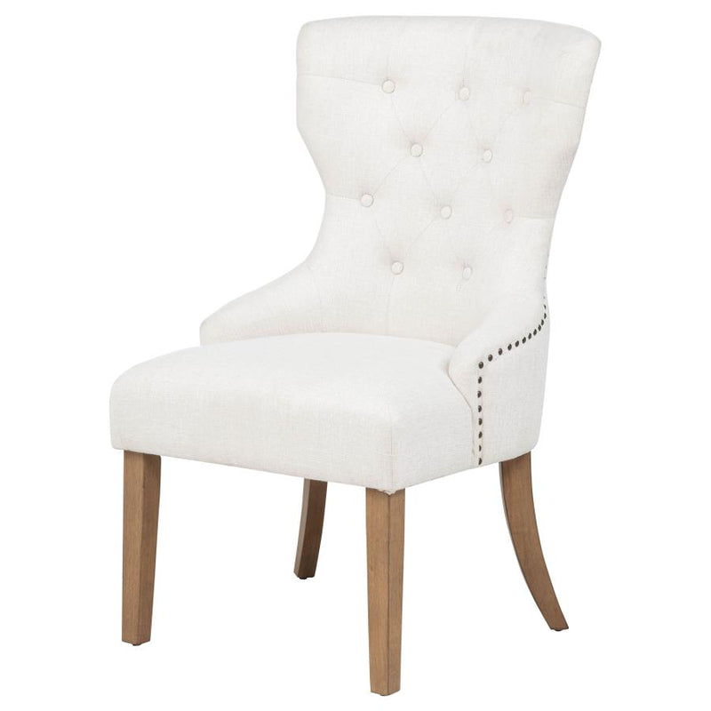 Baney Fabric Upholstered Dining Side Chair Beige and Rustic Grey-zoom-