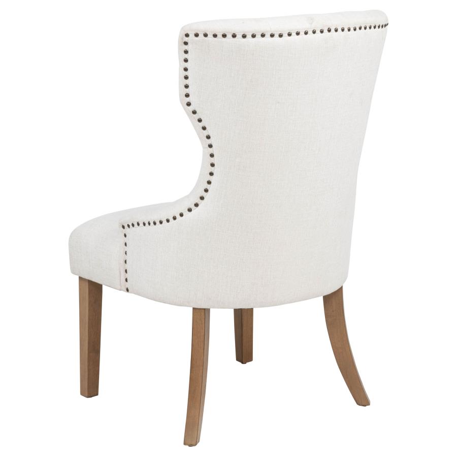 Baney Fabric Upholstered Dining Side Chair Beige and Rustic Grey-6