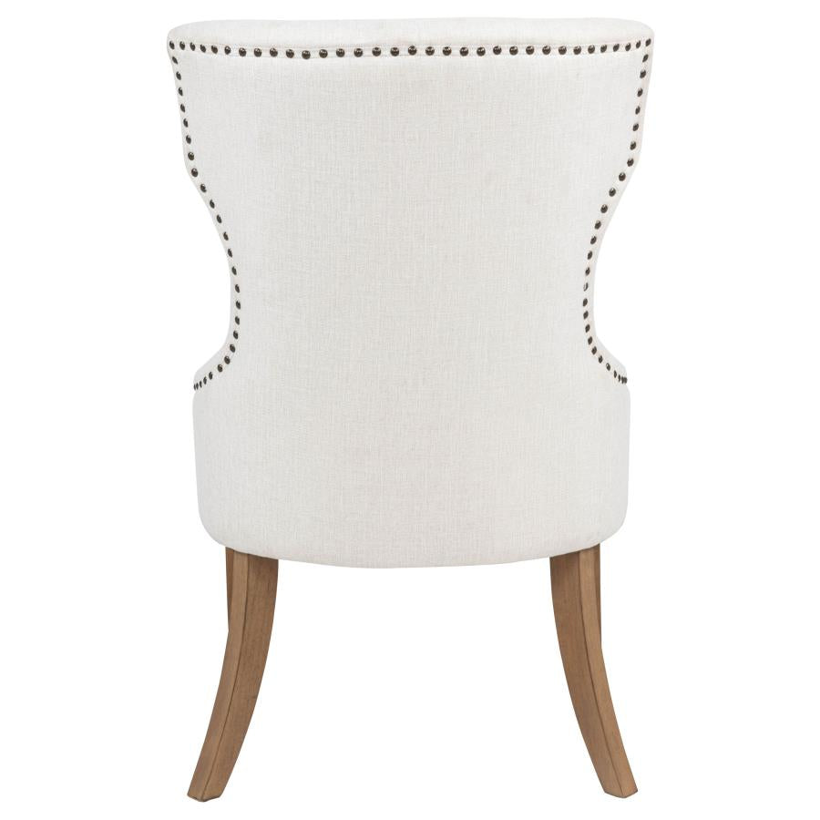 Baney Fabric Upholstered Dining Side Chair Beige and Rustic Grey-zoom-7