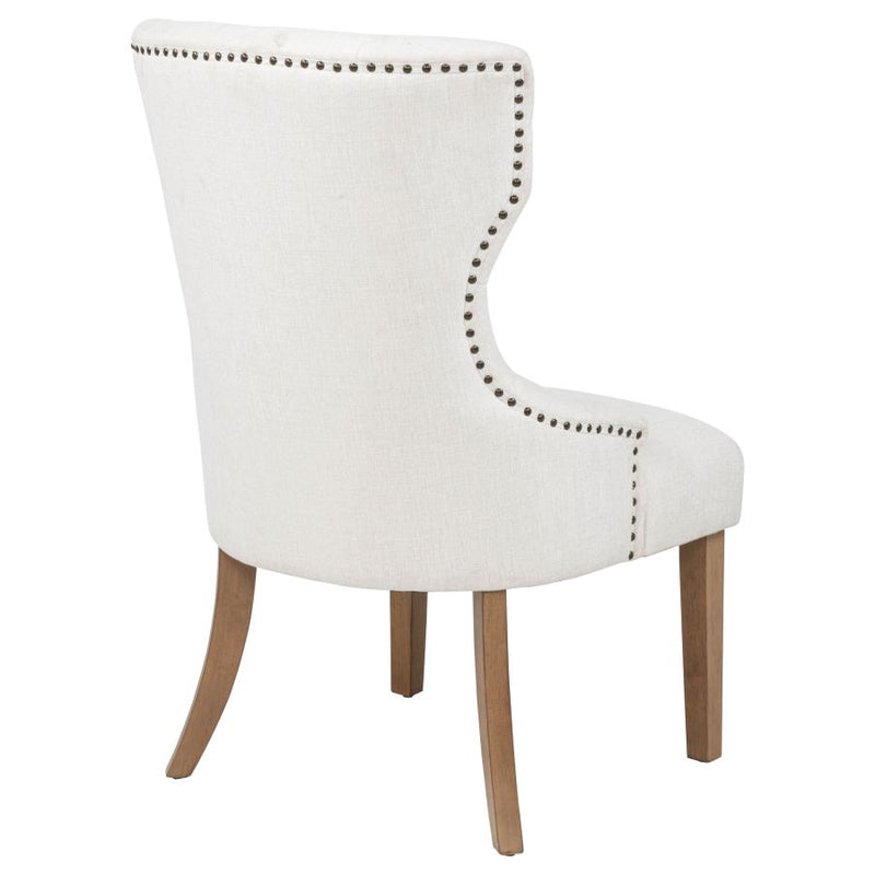 Baney Fabric Upholstered Dining Side Chair Beige and Rustic Grey-zoom-