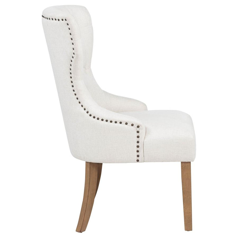Baney Fabric Upholstered Dining Side Chair Beige and Rustic Grey-zoom-