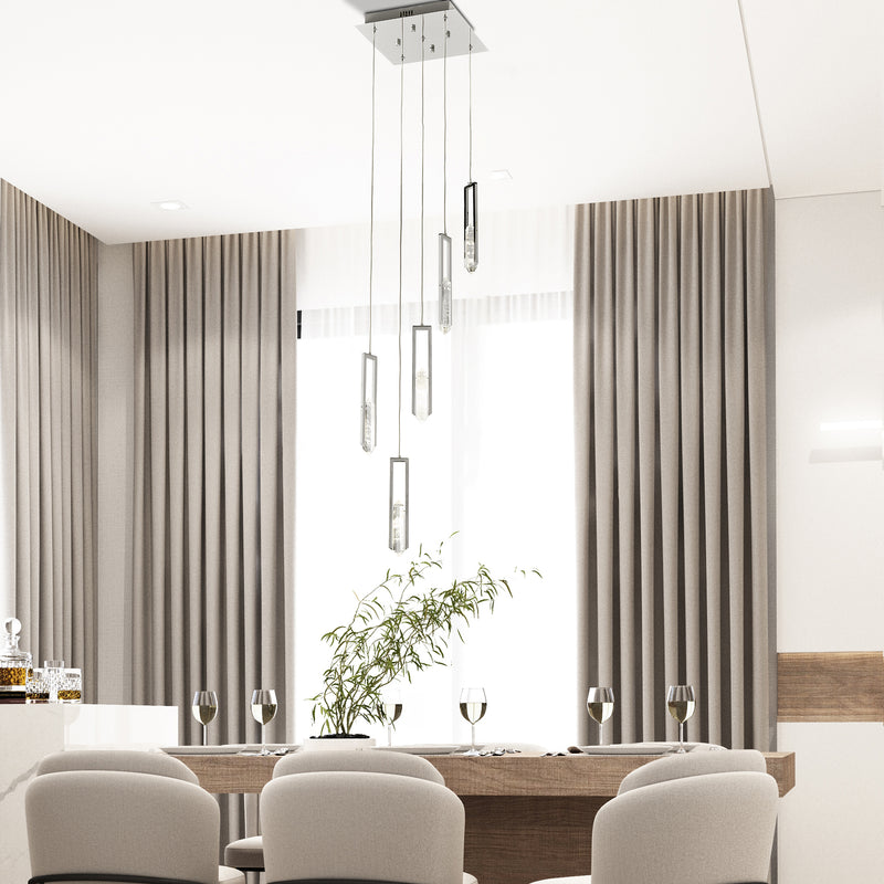 Elysian 5 Light Chandelier // Chrome-zoom-