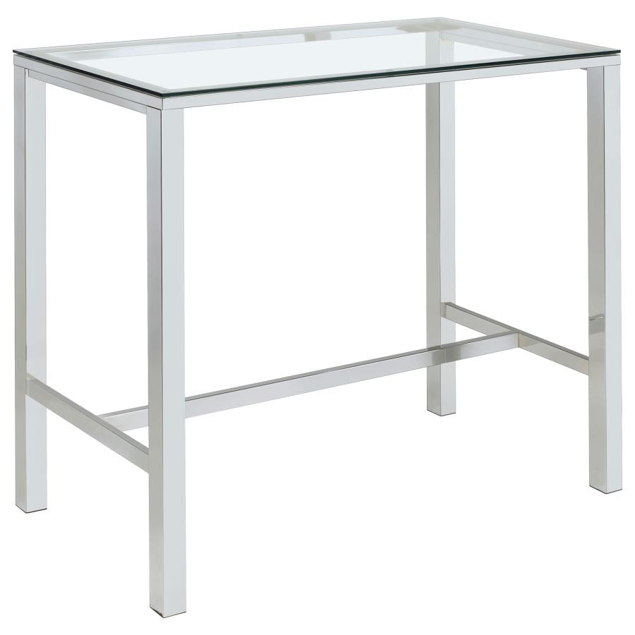 Tolbert 5-piece Bar Set with Acrylic Chairs Clear and Chrome-zoom-3