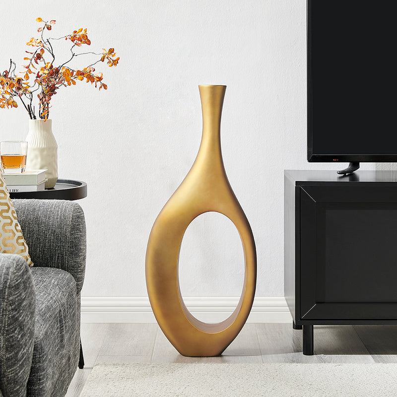 Trombone Vase Large Matte Bronze-zoom-