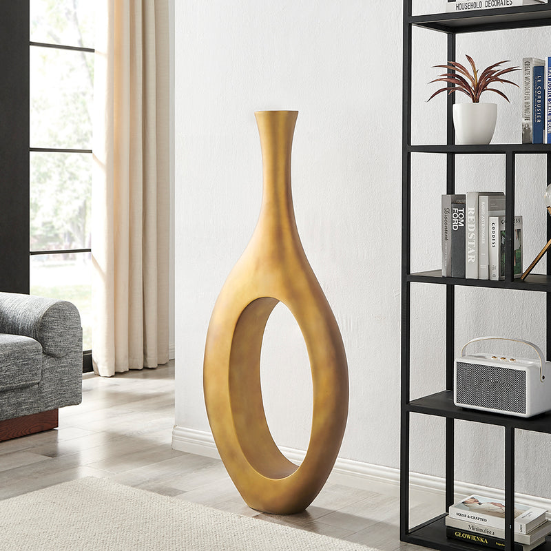 Trombone Vase Small Matte Bronze-zoom-