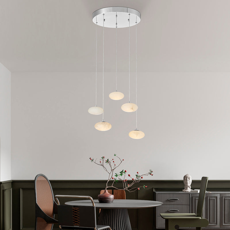 Spanish Alabaster Round Chandelier-zoom-