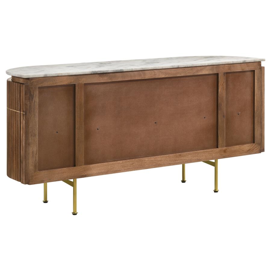 Ortega 4-door Marble Top Sideboard Buffet Cabinet Natural-zoom-8
