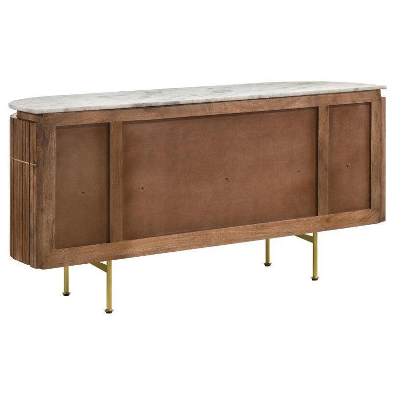 Ortega 4-door Marble Top Sideboard Buffet Cabinet Natural-zoom-