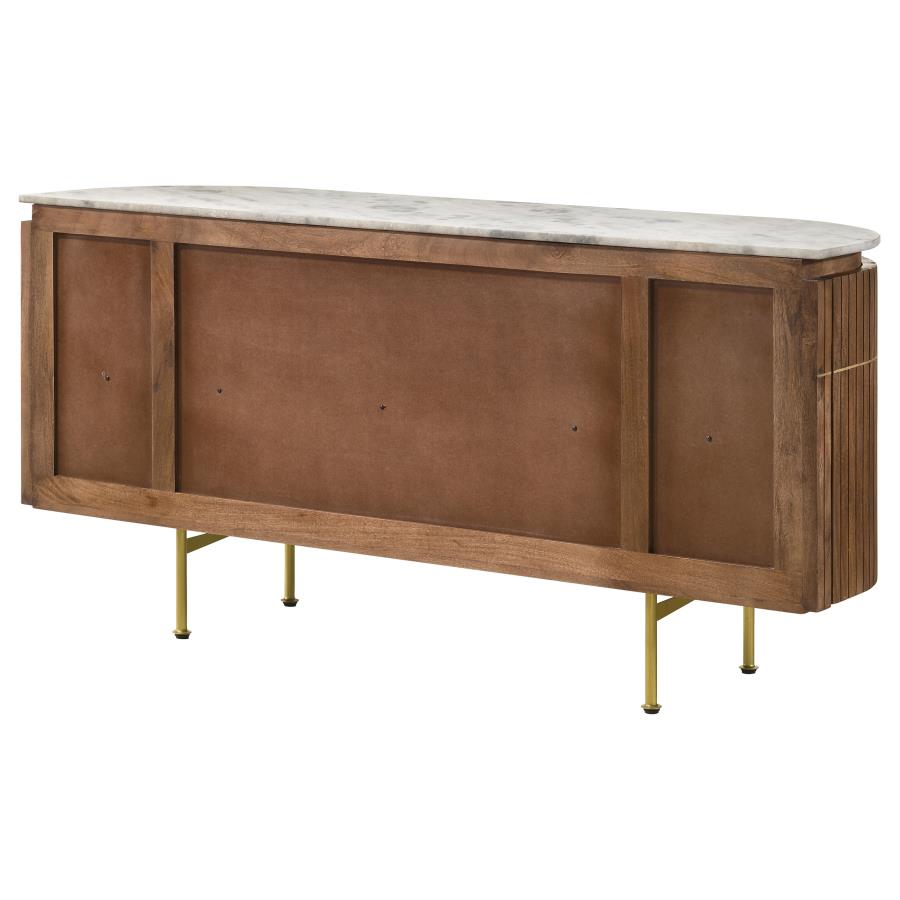 Ortega 4-door Marble Top Sideboard Buffet Cabinet Natural-9