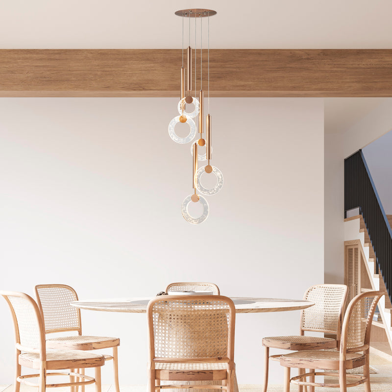 Glitter Rings Flush Chandelier-zoom-