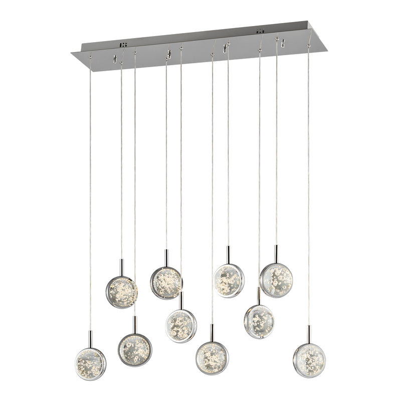 Bubbling Glow Rectangular Chandelier // Chrome-zoom-