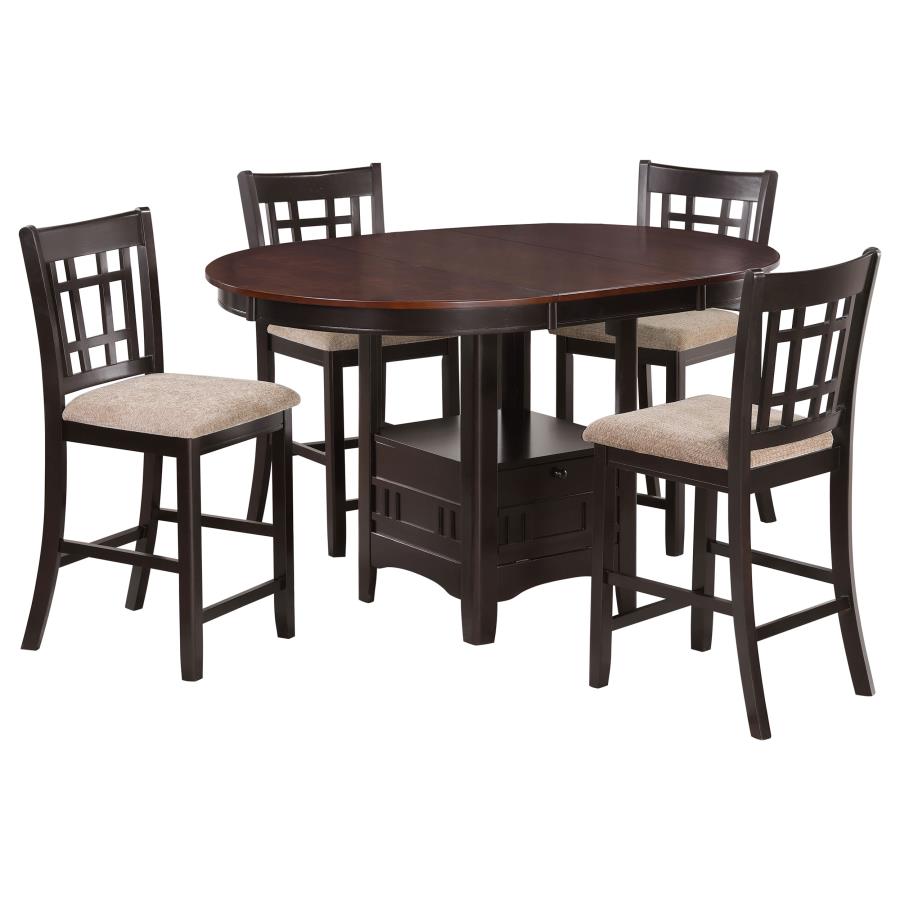 Lavon 5-piece Oval Counter Height Dining Set Light Chestnut-zoom-2