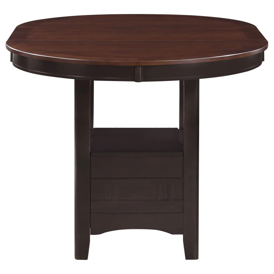 Lavon 5-piece Oval Counter Height Dining Set Light Chestnut-5