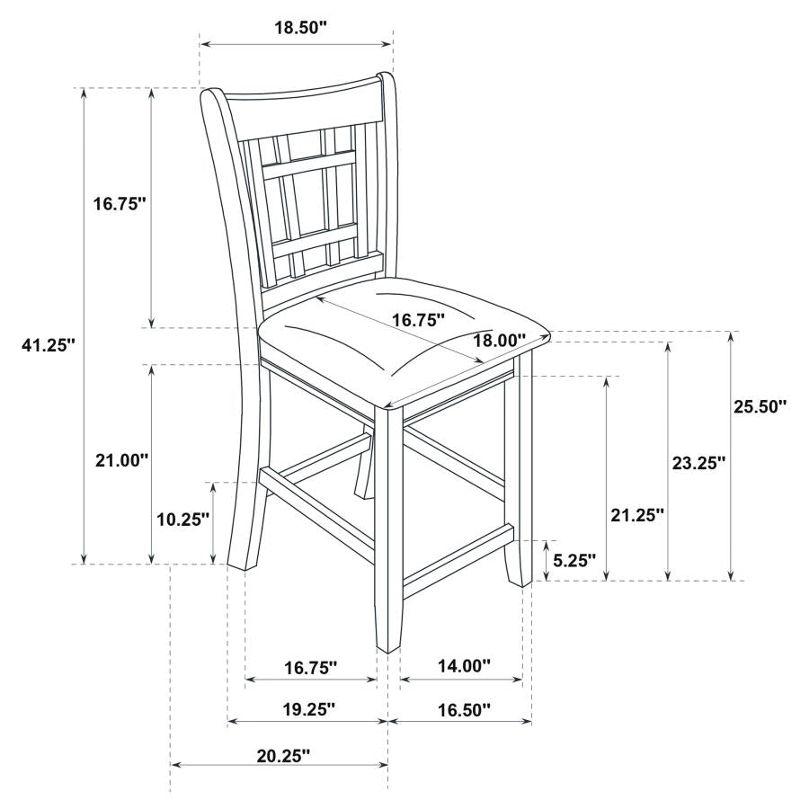 Lavon 5-piece Oval Counter Height Dining Set Light Chestnut-zoom-12