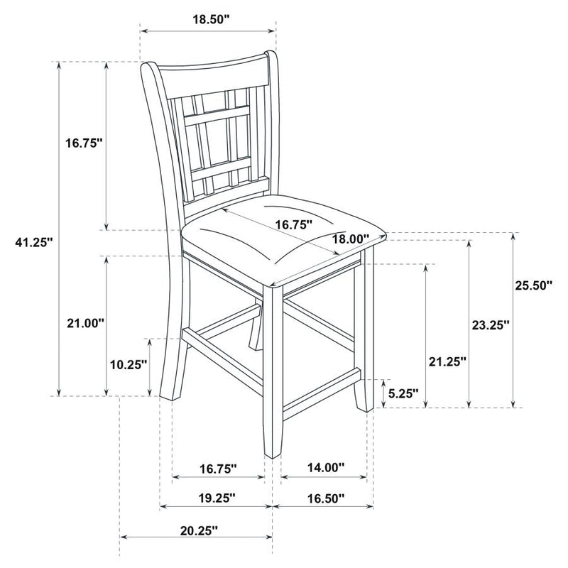 Lavon 5-piece Oval Counter Height Dining Set Light Chestnut-zoom-
