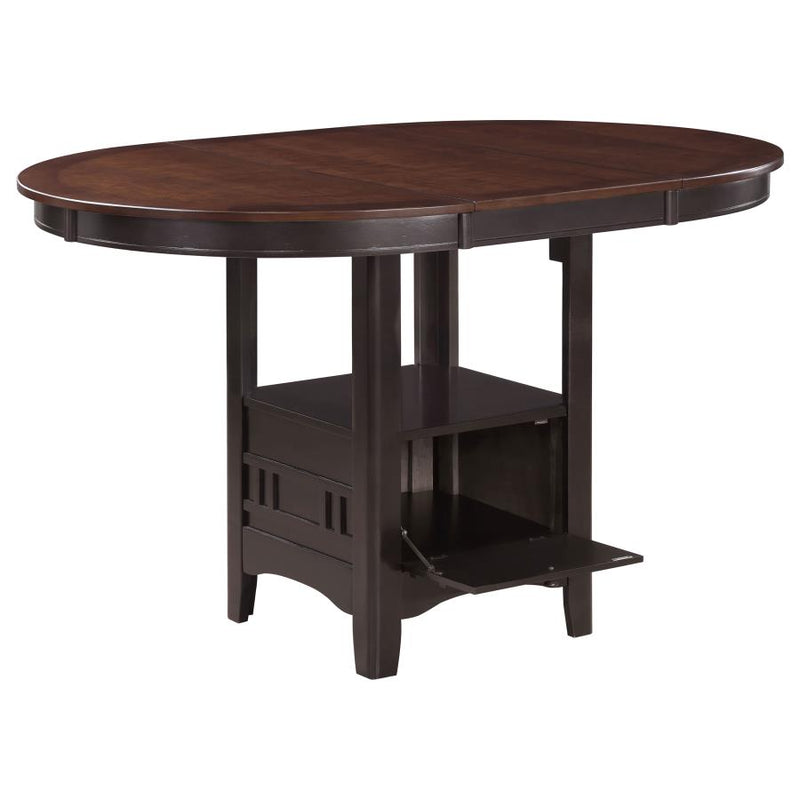 Lavon Oval 60-inch Counter Height Extension Dining Table Chestnut-zoom-