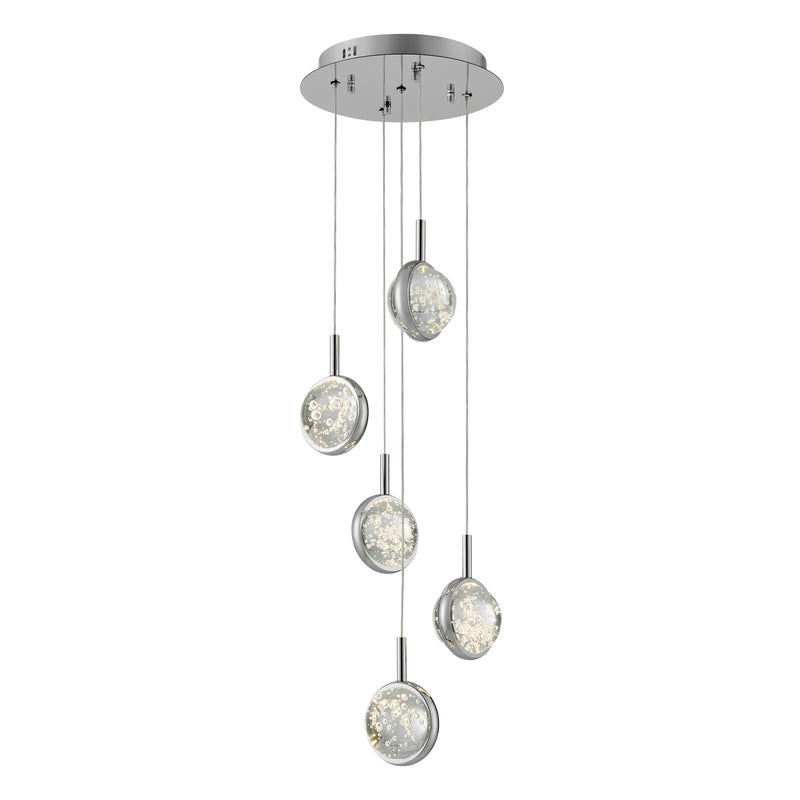 Bubbling Glow Round Chandelier // Chrome-zoom-