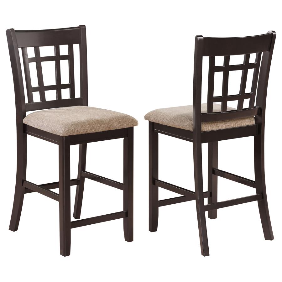 Lavon Wood Counter Height Dining Chair Tan and Espresso (Set of 2)-zoom-1