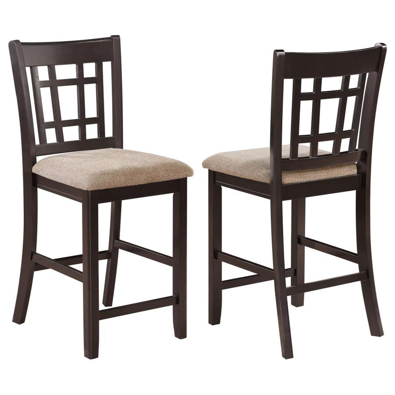 Lavon Wood Counter Height Dining Chair Tan and Espresso (Set of 2)-zoom-