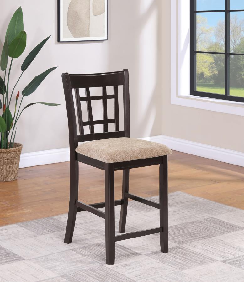 Lavon Wood Counter Height Dining Chair Tan and Espresso (Set of 2)-zoom-