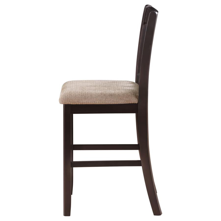 Lavon Wood Counter Height Dining Chair Tan and Espresso (Set of 2)-6