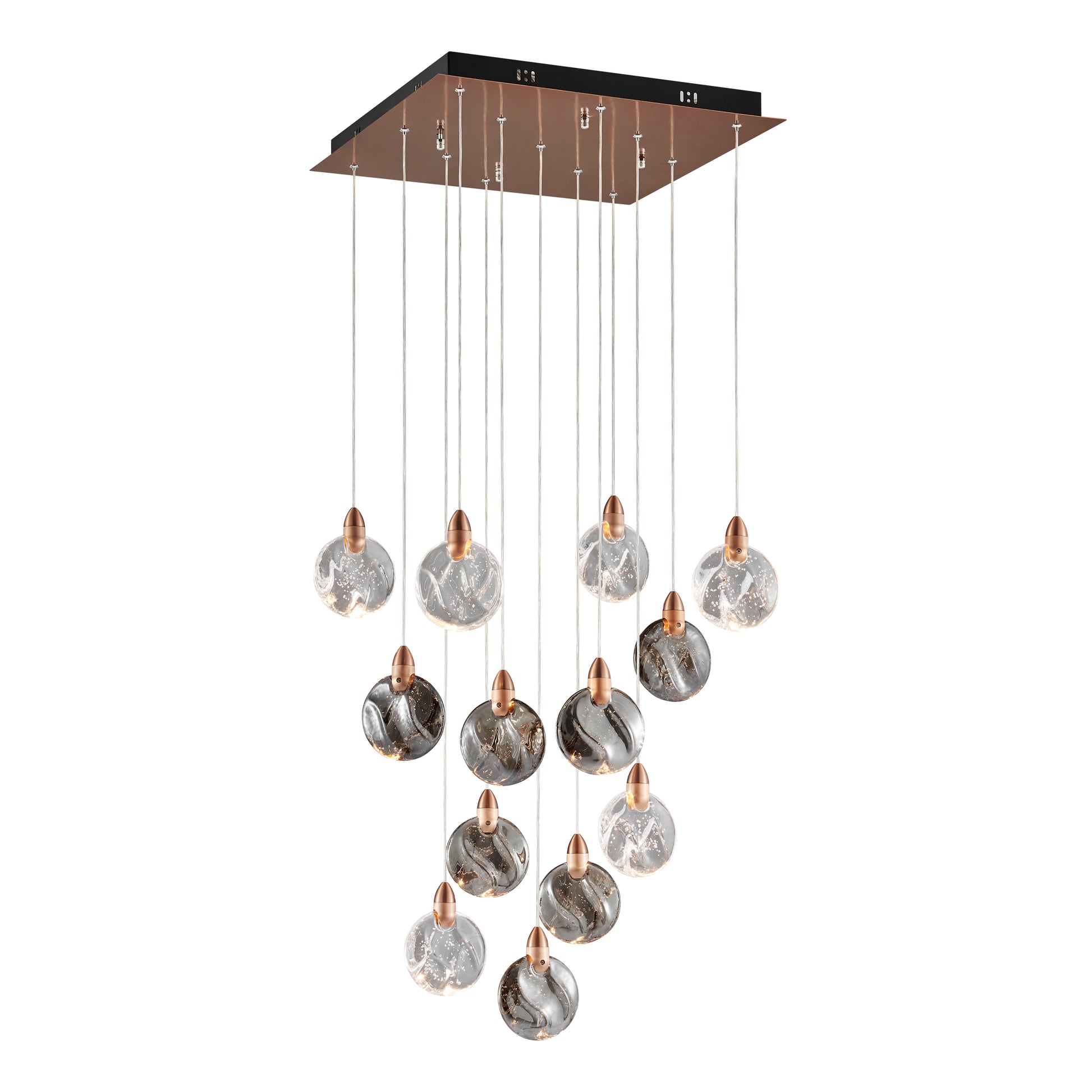 Lustre Square Chandelier // Bronze-1