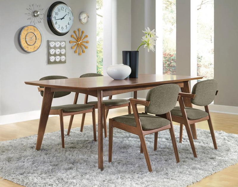 Malone 5-piece Rectangular Dining Table Set Dark Walnut-zoom-