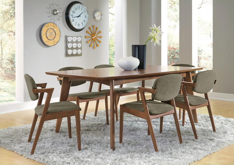 Malone 7-piece Rectangular Dining Table Set Dark Walnut-zoom-
