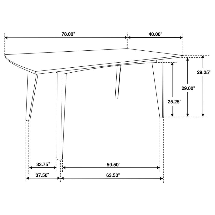 Malone Rectangular 78-inch Wood Dining Table Dark Walnut-zoom-8
