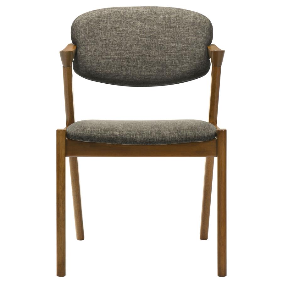 Malone Padded Wood Dining Arm Chair Dark Walnut (Set of 2)-zoom-4