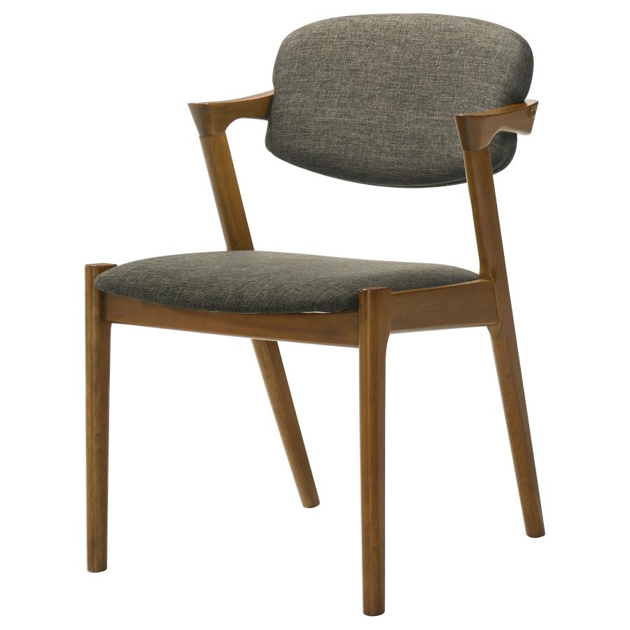 Malone Padded Wood Dining Arm Chair Dark Walnut (Set of 2)-5