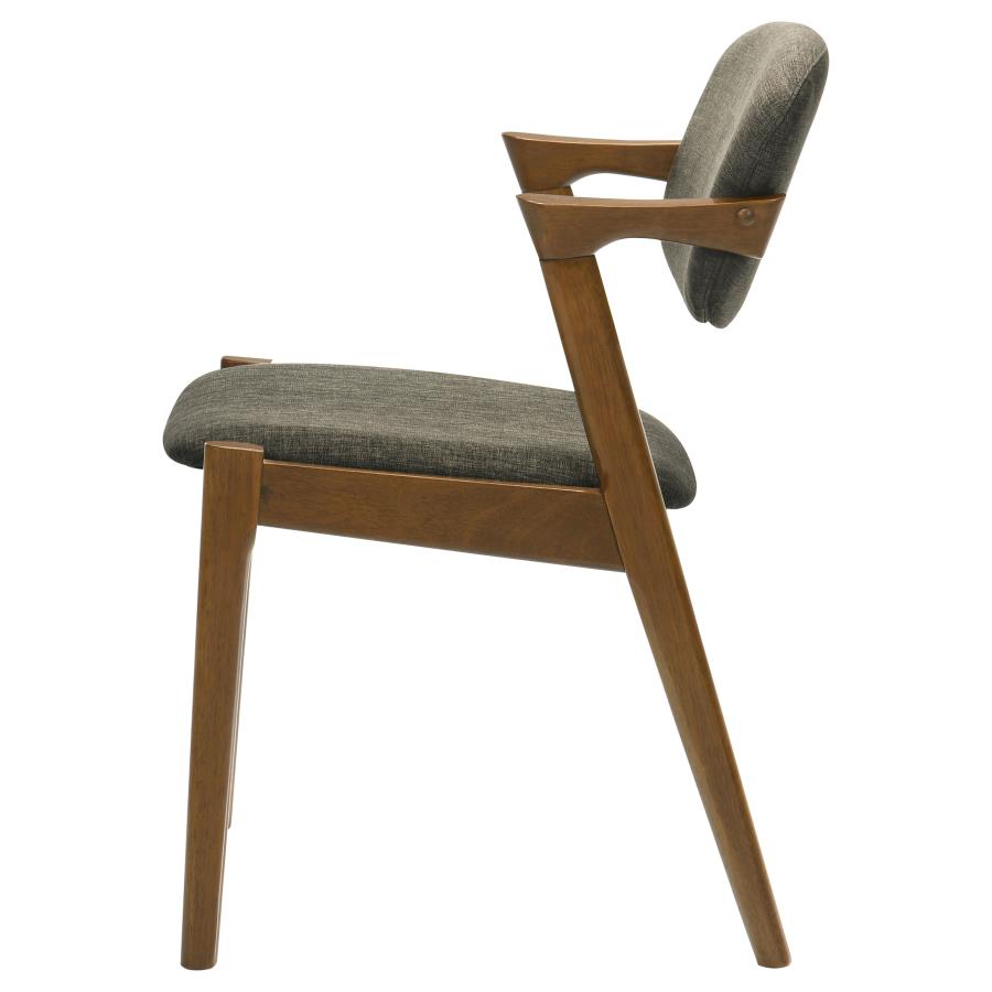 Malone Padded Wood Dining Arm Chair Dark Walnut (Set of 2)-zoom-6