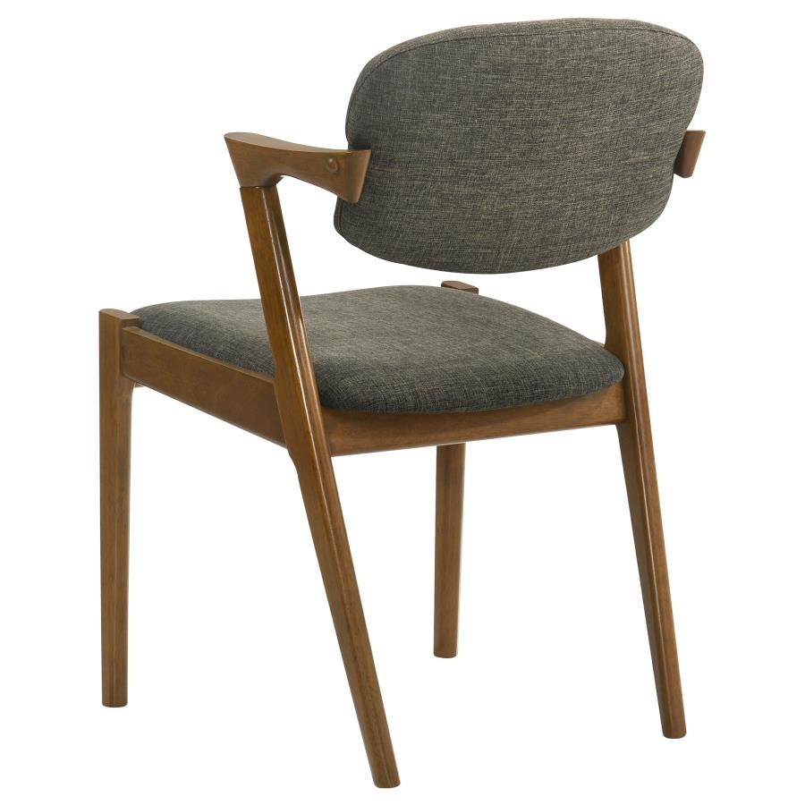Malone Padded Wood Dining Arm Chair Dark Walnut (Set of 2)-7