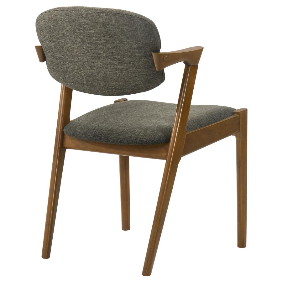 Malone Padded Wood Dining Arm Chair Dark Walnut (Set of 2)-8