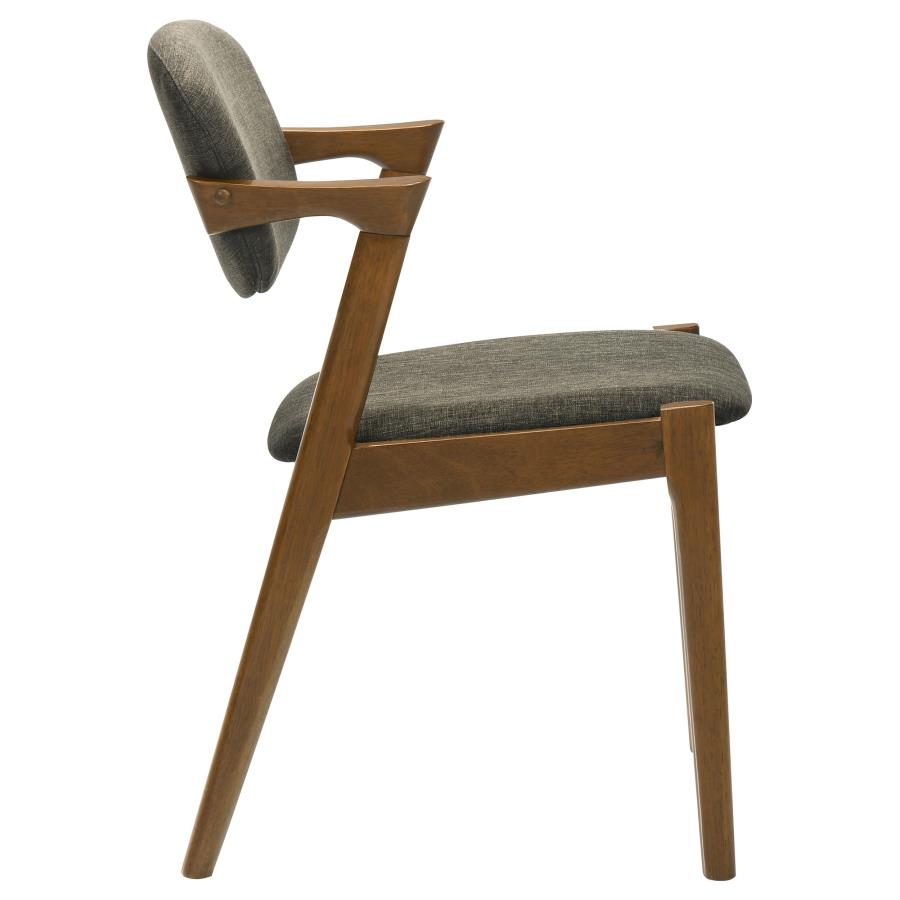 Malone Padded Wood Dining Arm Chair Dark Walnut (Set of 2)-9