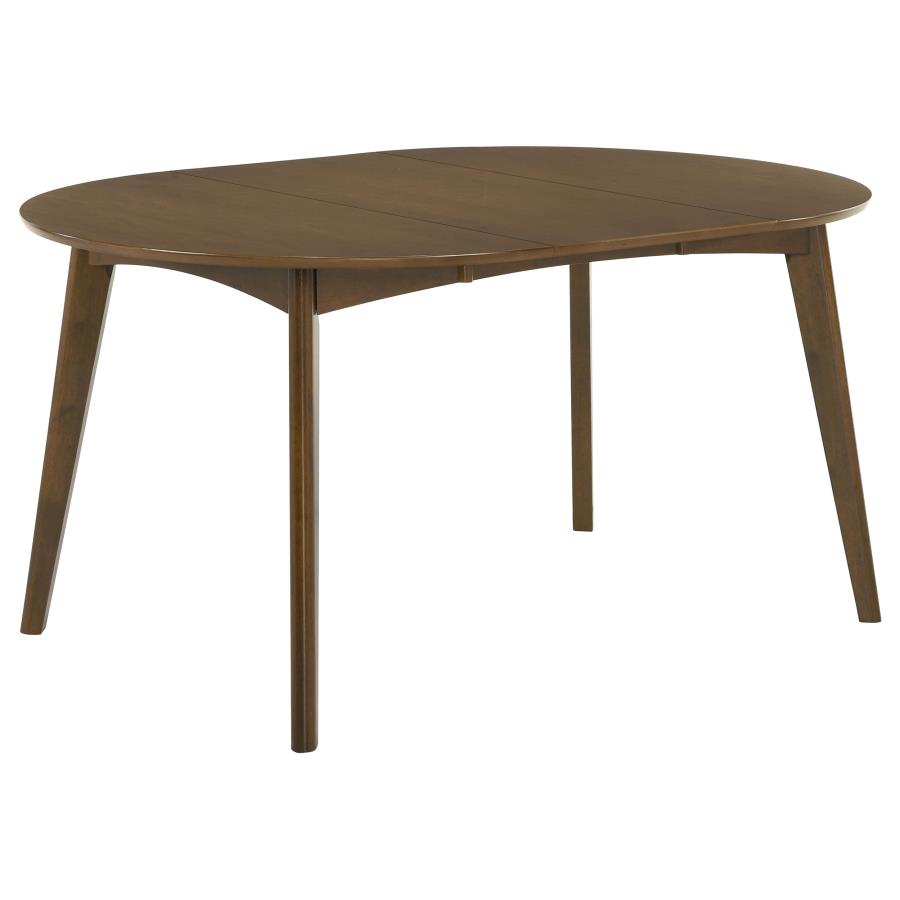 Jedda 5-piece Oval Dining Table Set Dark Walnut-zoom-3
