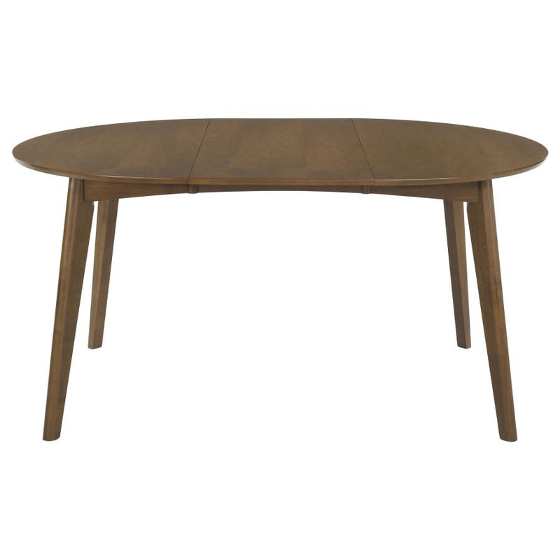 Jedda 5-piece Oval Dining Table Set Dark Walnut-zoom-