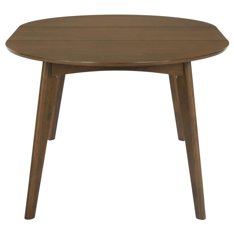 Jedda 5-piece Oval Dining Table Set Dark Walnut-zoom-