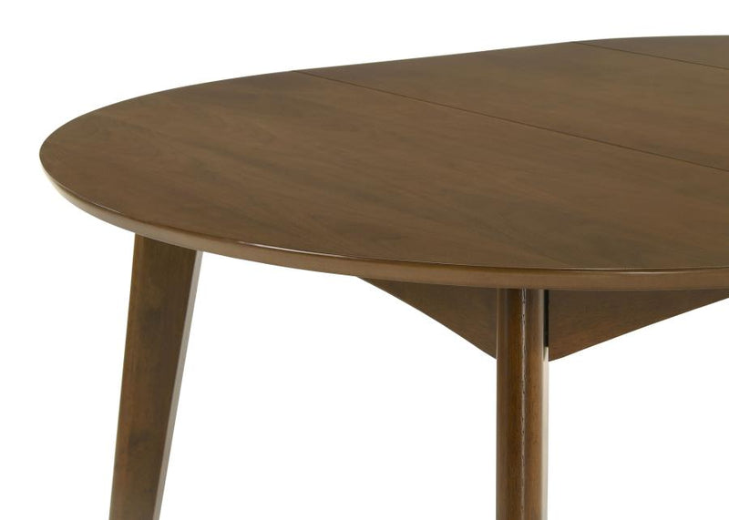 Jedda 5-piece Oval Dining Table Set Dark Walnut-zoom-