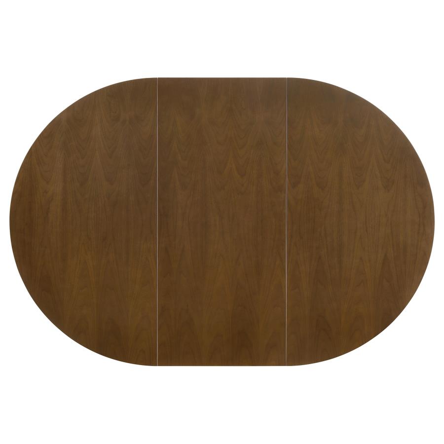 Jedda 5-piece Oval Dining Table Set Dark Walnut-zoom-7