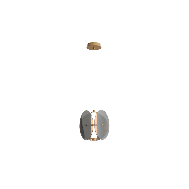 Glass Antique Brass Finish Pendant-zoom-