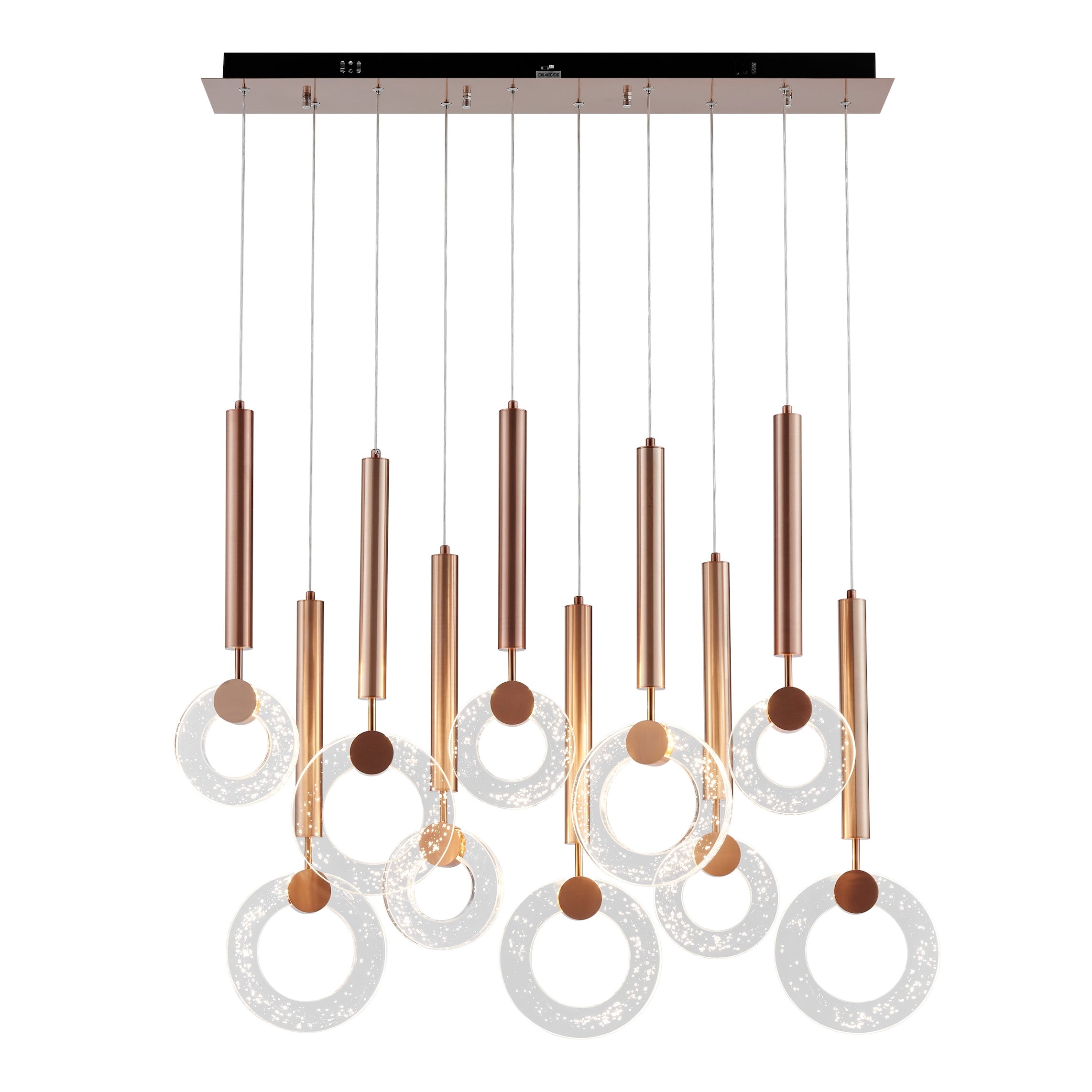 Glitter Rings 10 Heads Chandelier // Bronze-zoom-1
