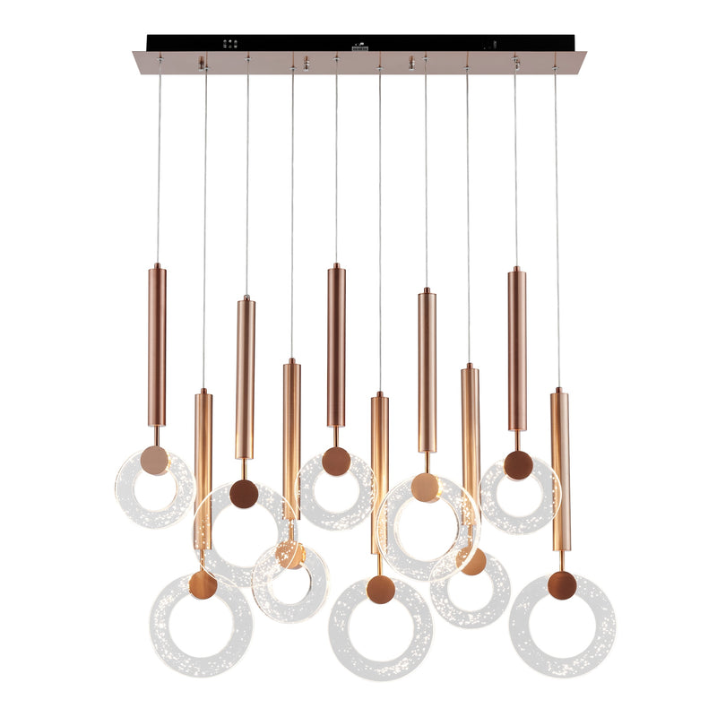 Glitter Rings 10 Heads Chandelier // Bronze-zoom-