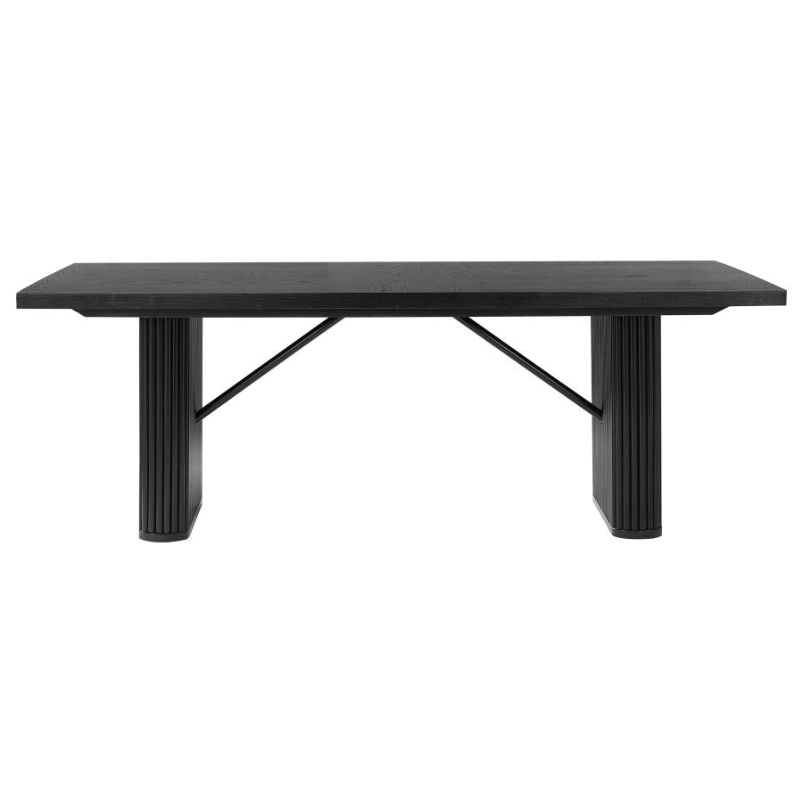 Catherine 7-piece Rectangular Dining Table Set Black-4